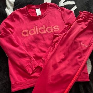 Hot Pink Adidas Essentials 2 pc set